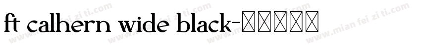 ft calhern wide black字体转换